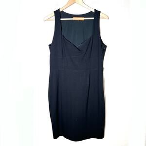 Cynthia Steffe black V-neck business casual sheath dress size XL B90